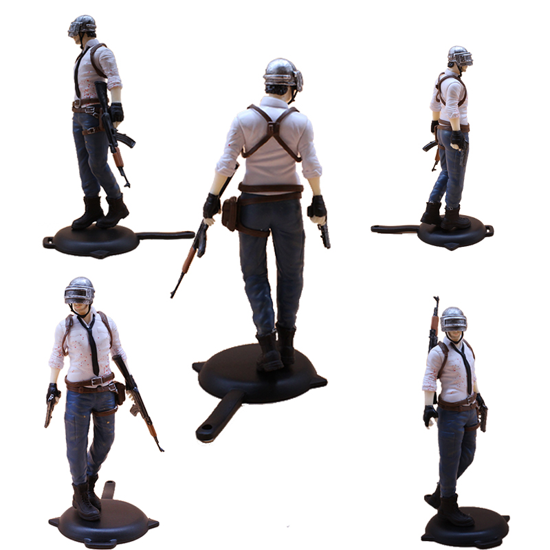 4 PCS/SET 18cm PUBG Game Playerunknown's Battlegrounds Eat Chicken Action Figure Toys Doll Cake Decoration