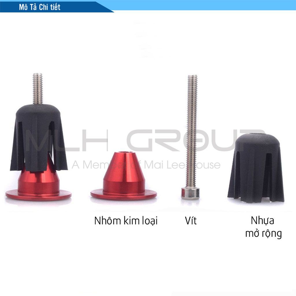 Nút Chặn Tay Lái Xe Đạp Thể Thao Leo Núi MTB Bộ 2 Chiếc Nắp Chụp Tay Lái Hợp Kim Nhôm Bền Bỉ MLH