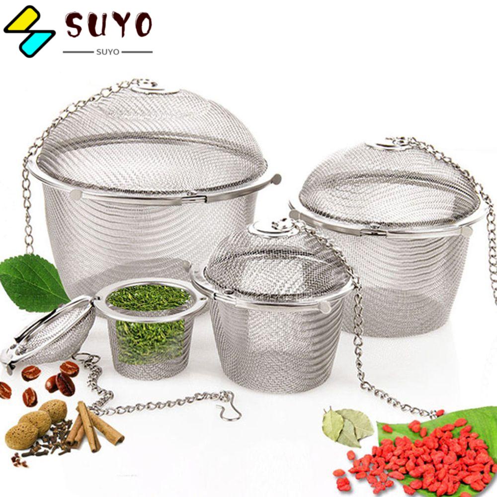 Dụng cụ lọc trà dạng quả bóng thép không gỉ tái sử dụng được tiện lợi