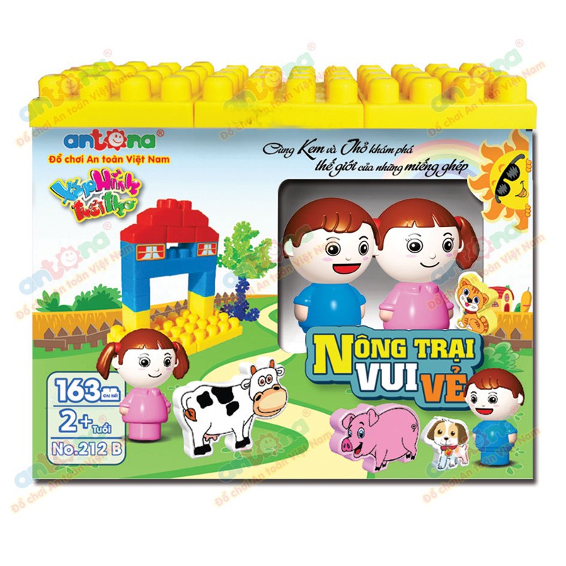 Bộ xếp hình Antona nông trại vui vẻ 163 chi tiết