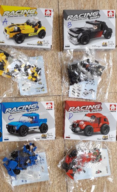 Lắp ráp 1 hộp LegoRacing siêu xe 31007 có nhiều chi tiết bằng nhựa ABS