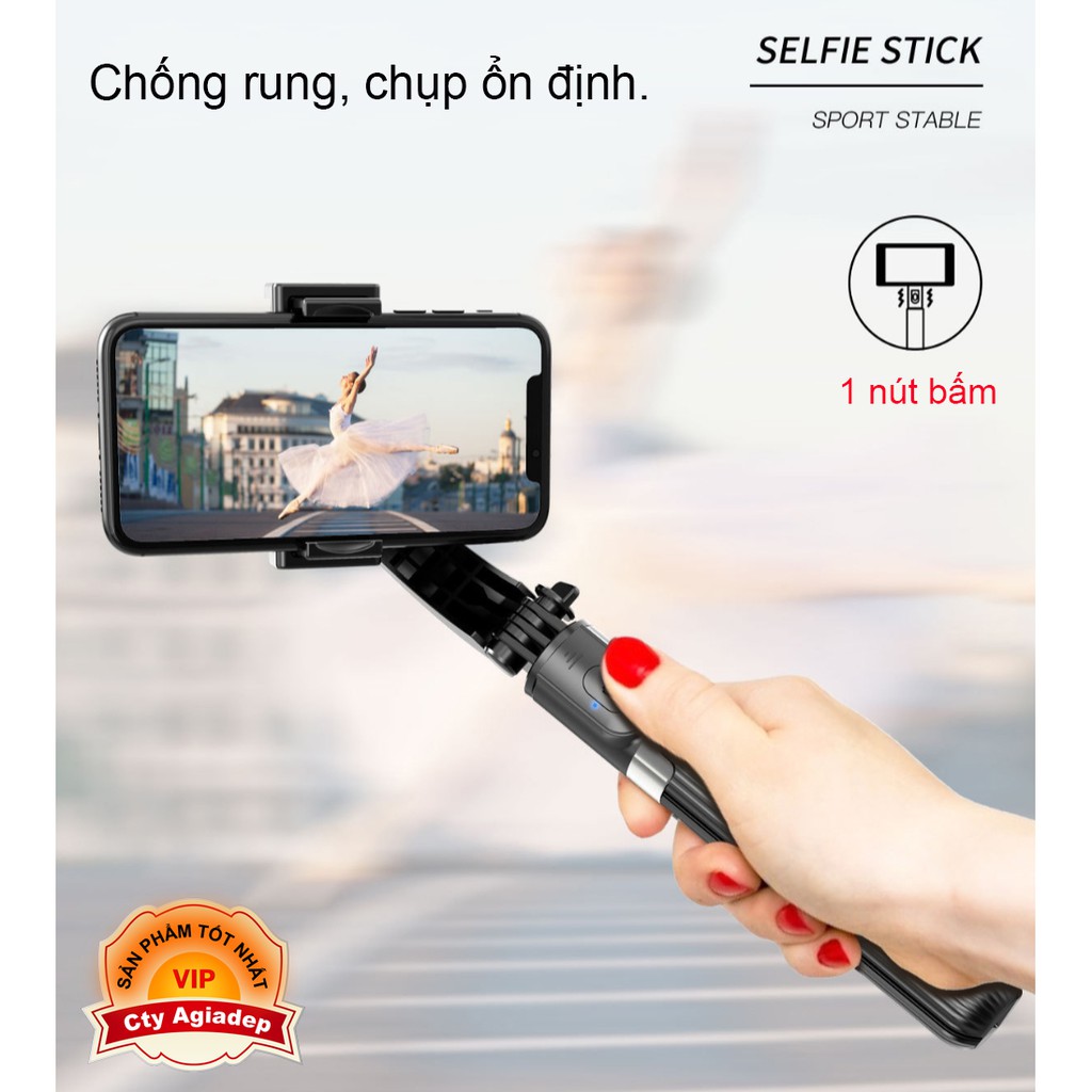 Gậy tự sướng Gimbal chống rung Siêu xịn quay Video chuyển động Livestreaming Vlog 360 độ - ADG L08 @@ @@