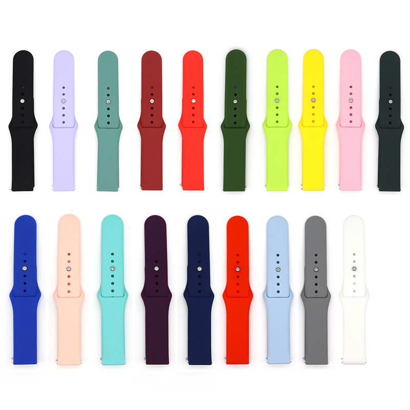 Dây Đeo Đồng Hồ Bằng Silicone 18mm 20mm 22mm Cho Garmin Vivomove3 3S Venu 2S Sq Watch4 3 Active 2 S3