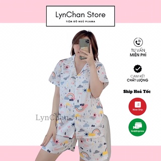 Bộ đồ ngủ [THANH LÝ] Vải THÔ Quần Đùi Pijama Đôi Hình Gấu Thỏ BTS, Đồ Mặc Nhà Hè Lynchan