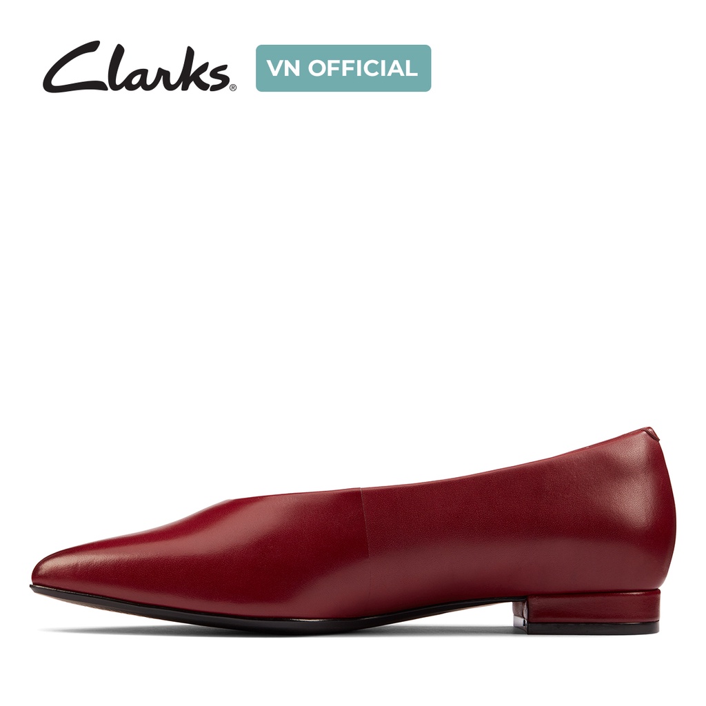 Giày sục da nữ CLARKS Laina 15 Easy màu đỏ