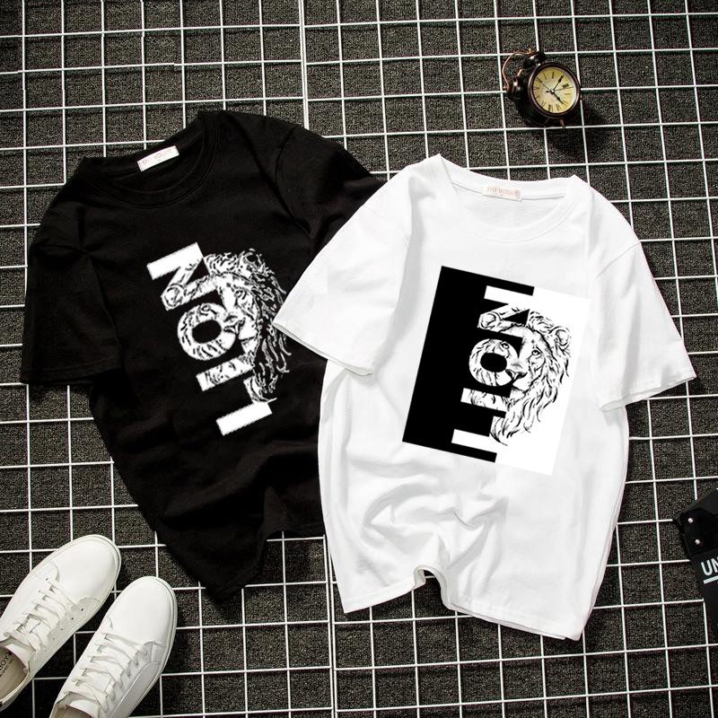 Áo thun nam cá tính vua sư tử vải dày mịn T2230