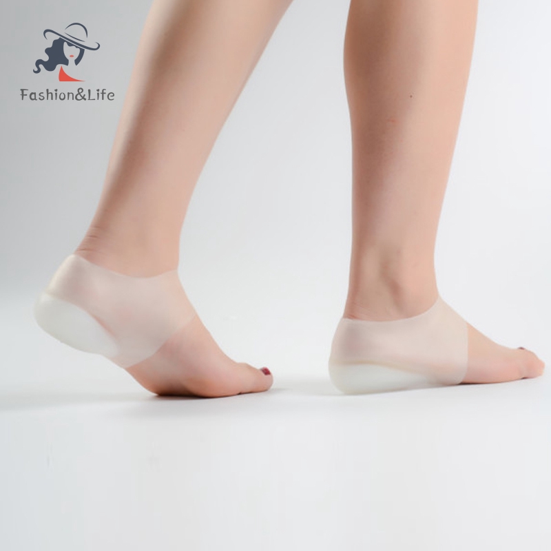 ✨F&amp;L✨ 1 Pair Invisible Height Lift Heel Pad Sock Liners Increase Insole Pain Relieve for Women Men