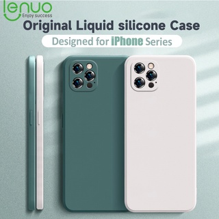 Ốp điện thoại LENUO bằng silicone màu trơn chống sốc cho Apple iPhone 12 Pro 12 Pro Max 11 Pro 11 Pro Max