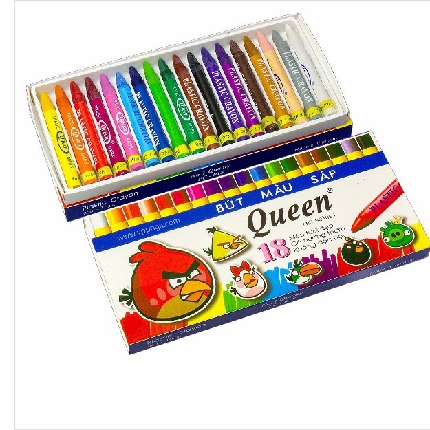 Bút sáp màu Queen 12 màu, 18 màu - Queen Crayons