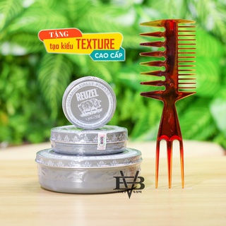 Pomade vuốt tóc Reuzel Extreme Hold Matte 113gr / 35gr / 340gr - Reuzel xám + Tặng lược tạo kiểu Texture cao cấp