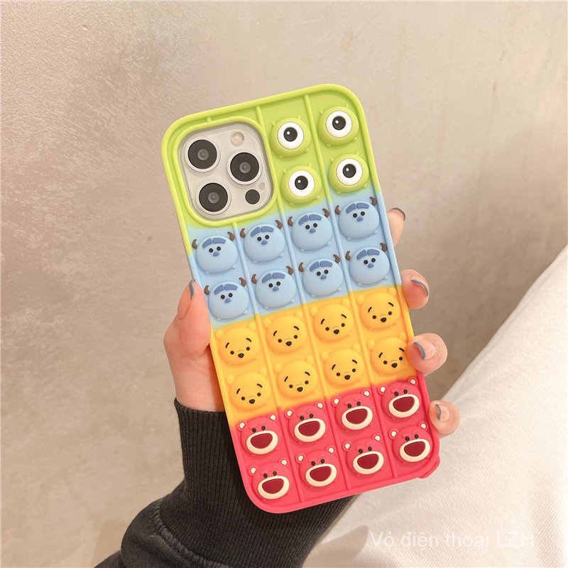 Ốp điện thoại họa tiết hoạt hình chống trầy dễ thương thích hợp cho IPHONE11 12PRO MAX I8 I7PLUS XR XS SE I13