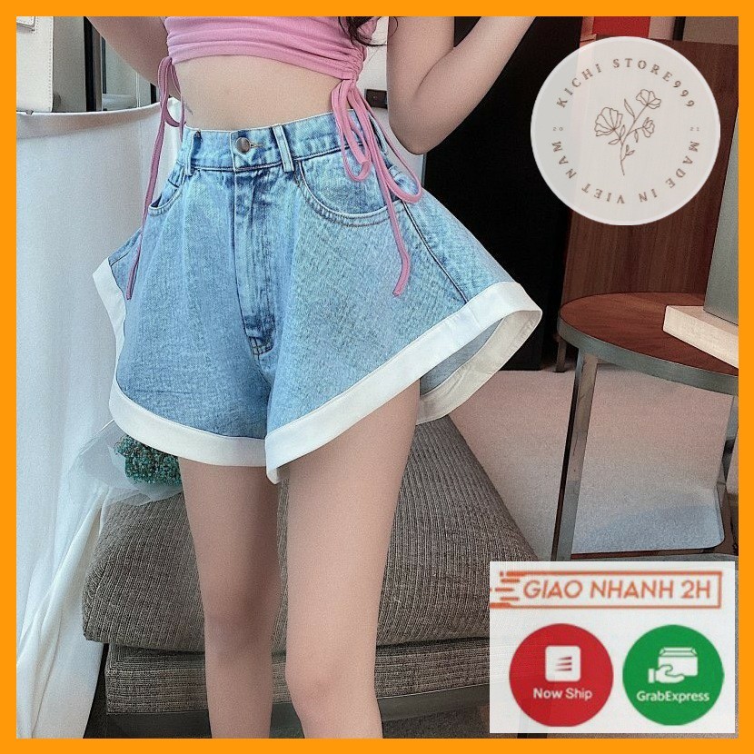 Quần Short Jean Nữ cao cấp Kichistore , Short Jean thiết kế cao cấp nữ M17 | BigBuy360 - bigbuy360.vn