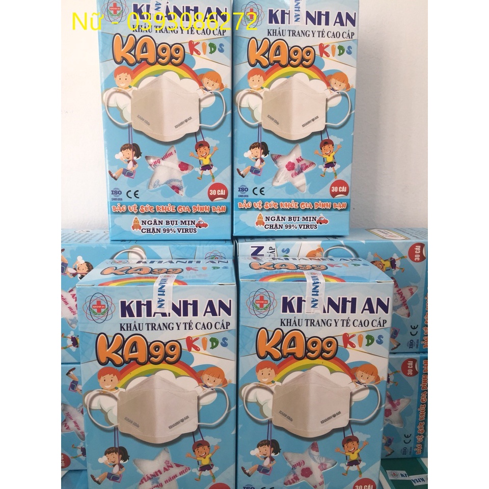 Khẩu trang y tế cho em bé KA99 thiết kê 4D ôm sát khuôn mặt bé dễ thở kháng khuẩn- Nsafe