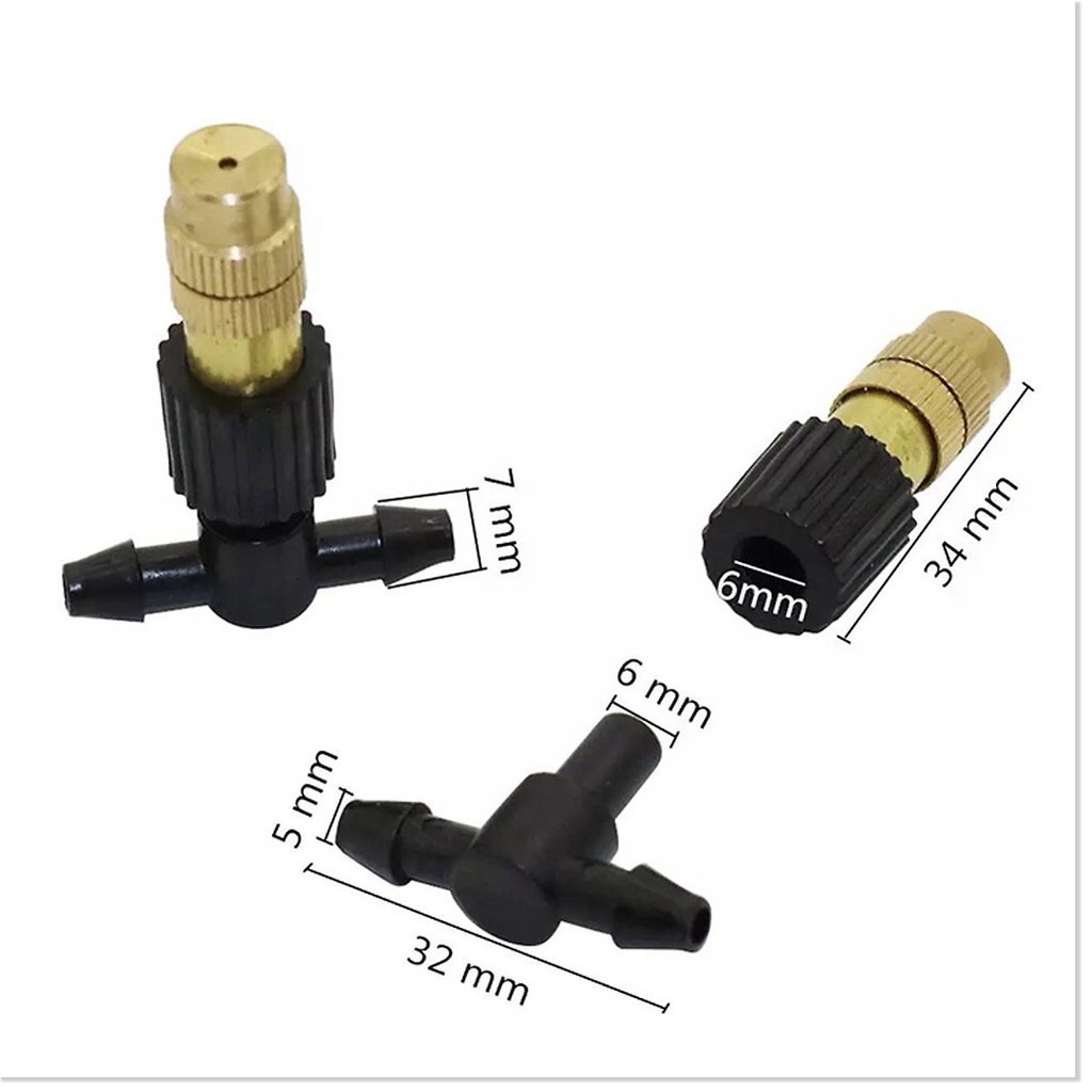 Bộ KIT Phun Sương Tưới Cây 20 Béc Bằng Đồng Tưới Lan, Cây Cảnh