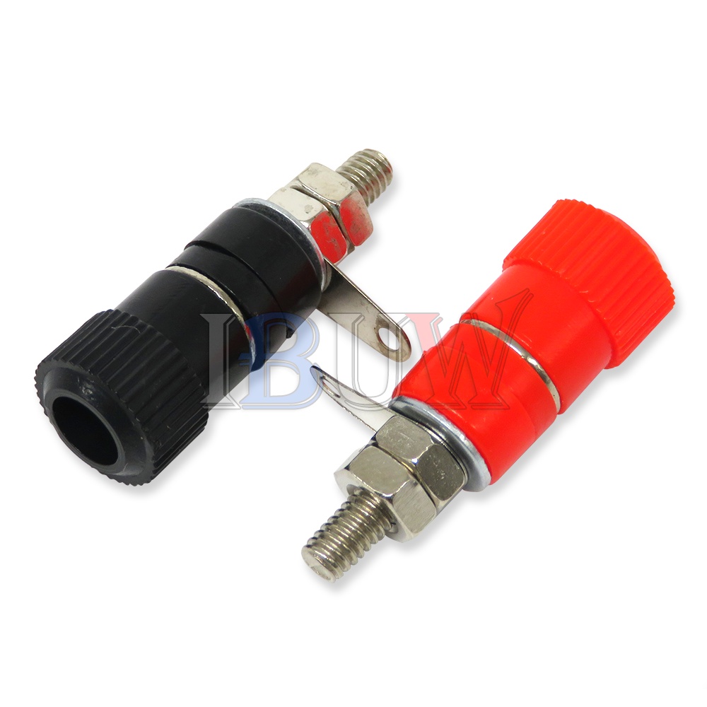 Set 10 Khối Thiết Bị Đầu Cuối JS-910B JS-919 4mm Màu Đỏ + 5 Đầu Cắm Bắp Chuối Màu Đỏ + 5 Đầu Nối Màu Đỏ