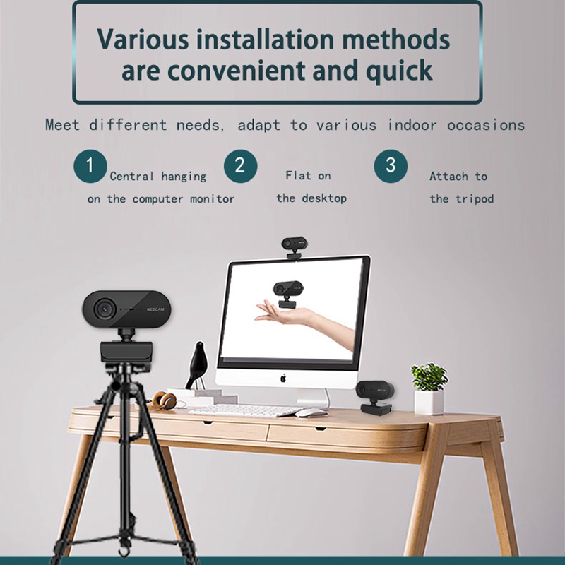 Webcam Máy Tính Mini Pc07 1080p Độ Phân Giải Cao 2 Million | BigBuy360 - bigbuy360.vn