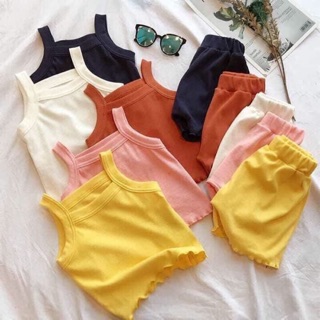 Bộ quần áo 2 dây bé gái