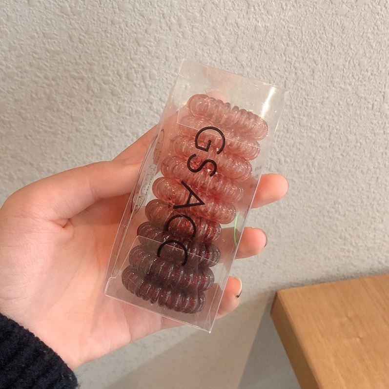 Dây Cột Tóc Dạng Dây Điện Thoại Màu Gradient Thời Trang Hàn Quốc Cho Nữ