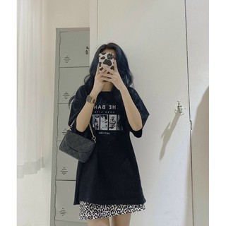 SET ÁO THUN KÈM CHÂN VÁY BEO (KÈM VIDEO HÌNH THẬT)