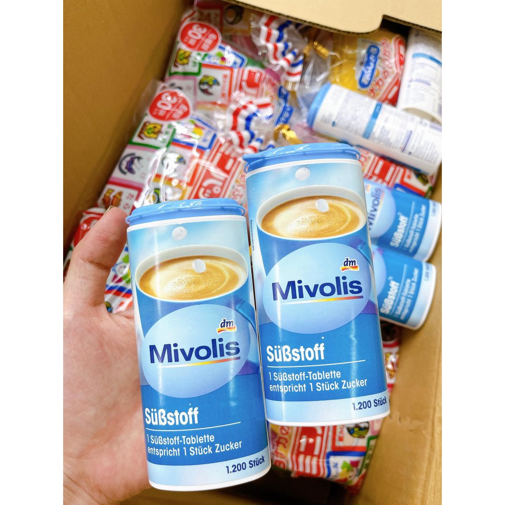 Đường ăn kiêng Mivolis của Đức hộp 1200 viên