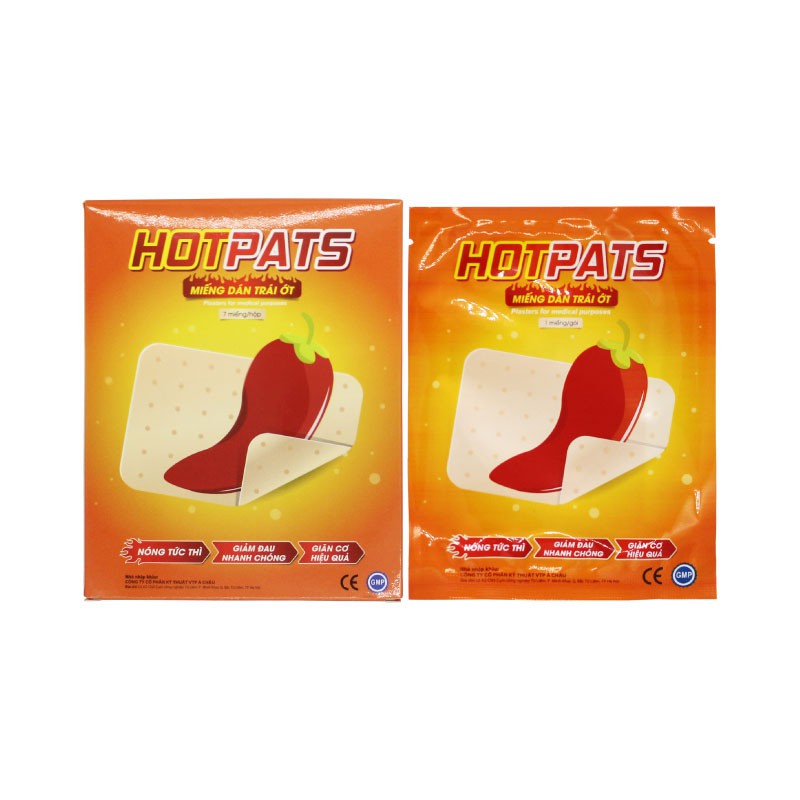 Miếng dán ớt Hotpats - Miếng dán nóng, giãn cơ, giảm đau hiệu quả