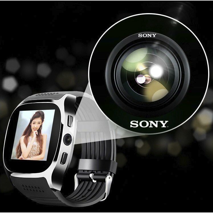 Smart Horloge met Camera Touch Screen T8 Bluetooth Slimme Horloge Ondersteuning SIM en TF card Camer