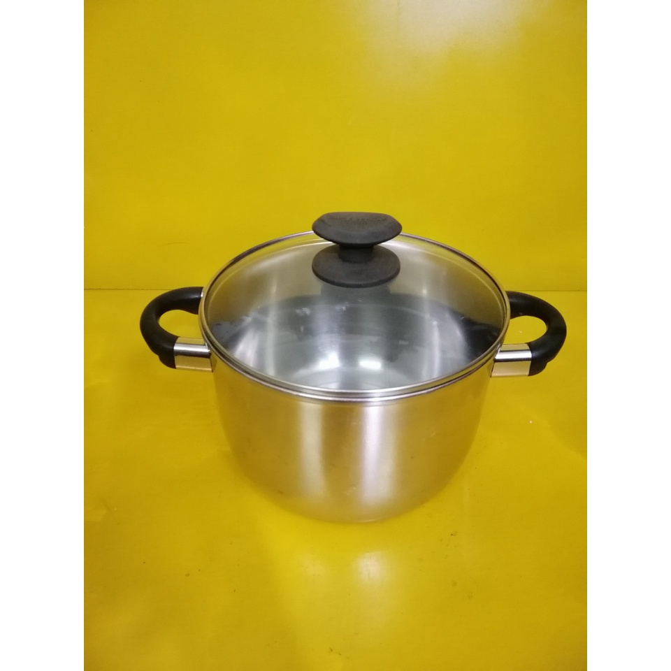 Nồi inox nội địa Nhật (made in Japan), size 22.5cm, cao 15cm (242), dùng được bếp từ