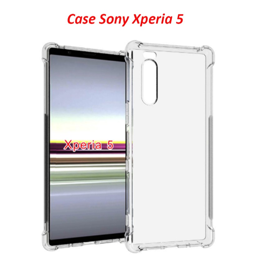 Ốp Lưng Sony Xperia 5 Trong Suốt Chống Sốc 4 Góc - Nhựa Dẻo Phủ NaNo Cao Cấp