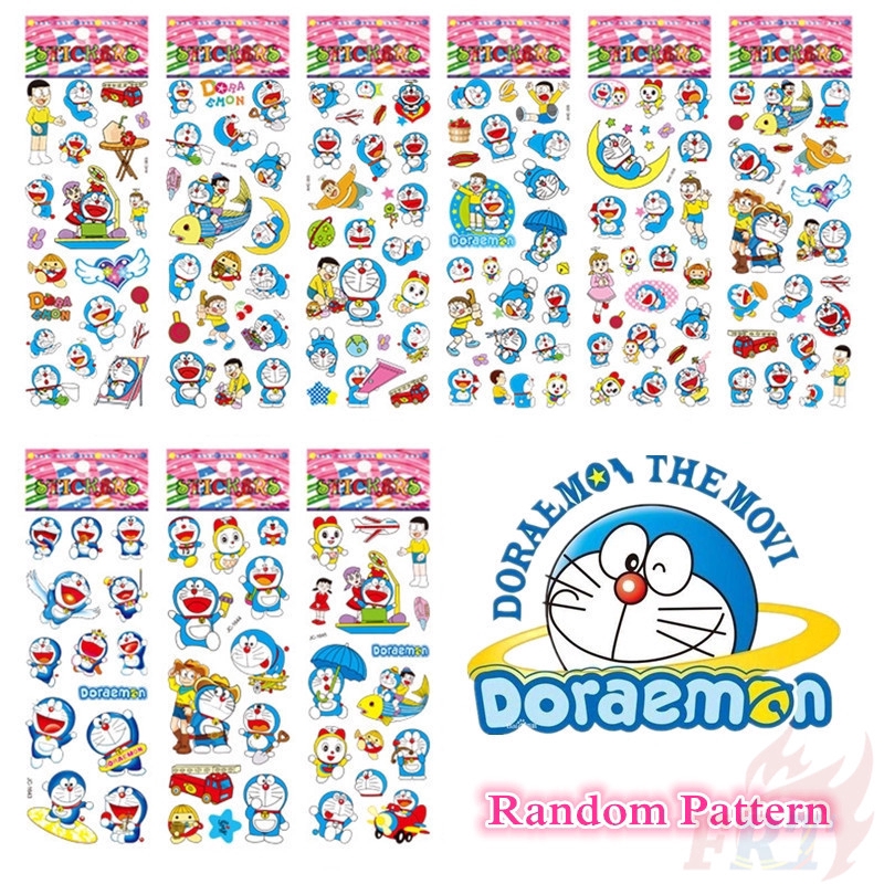 Set 1/5 Tấm Hình Dán Doraemon 3d Cho Bé