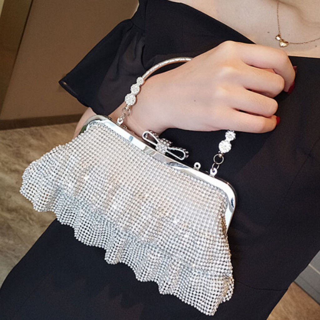 Túi Đi Tiệc Đính Đá Full 2 Mặt