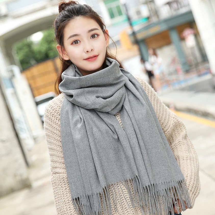 KHĂN CHOÀNG CỔ CASHMERE TRƠN XỊN, CAO CẤP