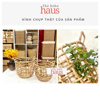 Giỏ đựng đồ lục bình đan thưa thắt nút TBH02
