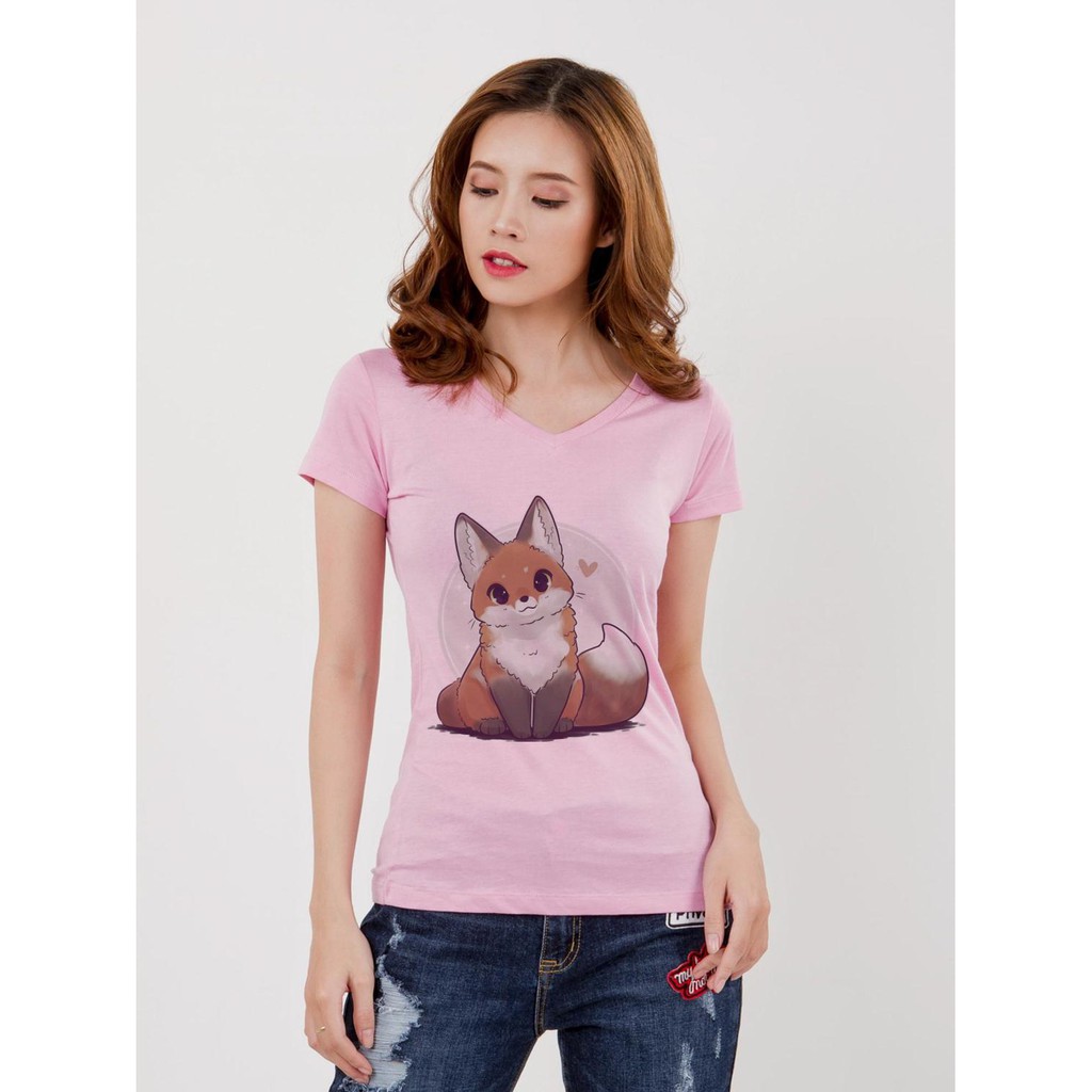 ÁO THUN NAM NỮ AT2302 CÁO XINH XẮN THÚ CƯNG THỜI TRANG AOMI unisex PHONG CÁCH CÁ TÍNH ĐẸP