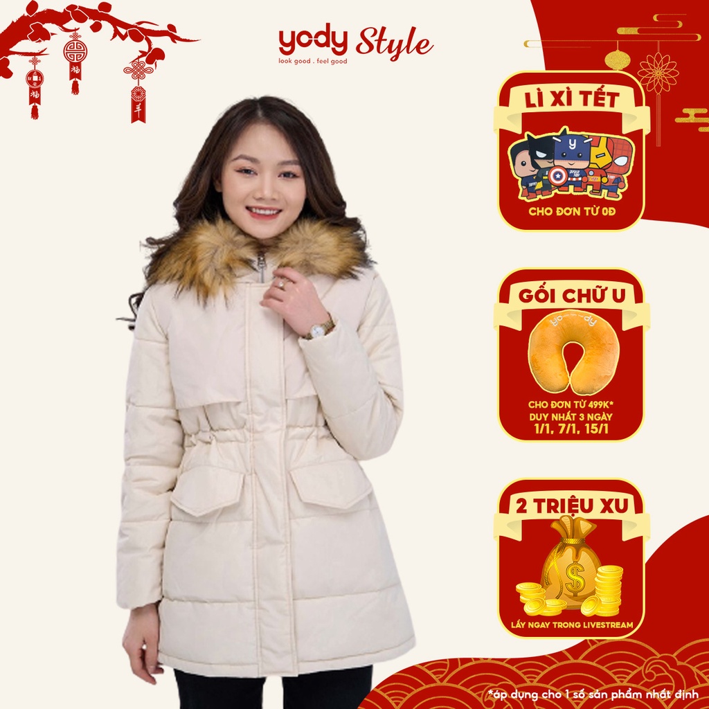 Áo phao dáng lỡ nữ YODY siêu ấm, Áo khoác mùa đông cao cấp - PHN3007