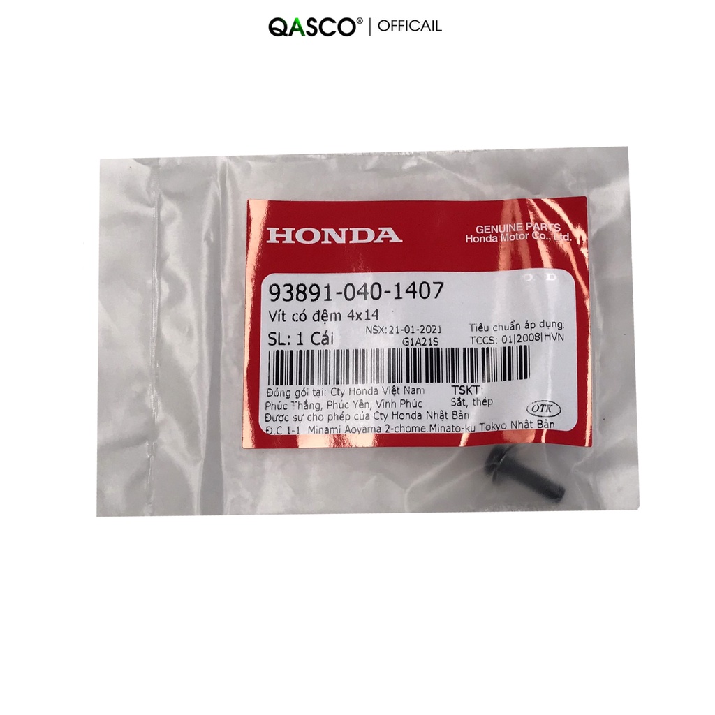 Vít có đệm HONDA cỡ 4×14 (938910401407)