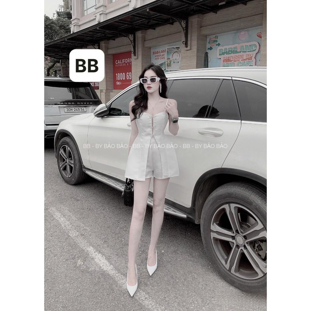 Set tacta 2 dây kèm quần đùi tag nơ áo xinh xịn, bộ đi chơi, du lịch