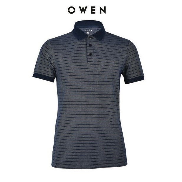 OWEN - Áo polo nam Owen màu xanh navy in họa tiết 231349 - Áo thun ngắn tay có cổ ...