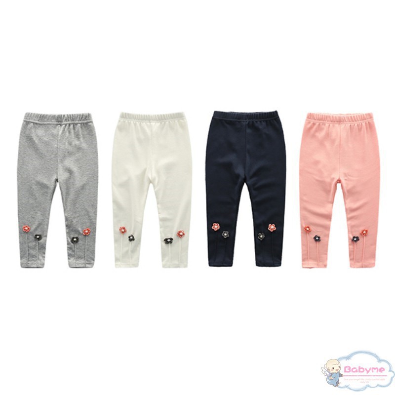 Baby Flower Embroidered Leggings Pants Clothing
