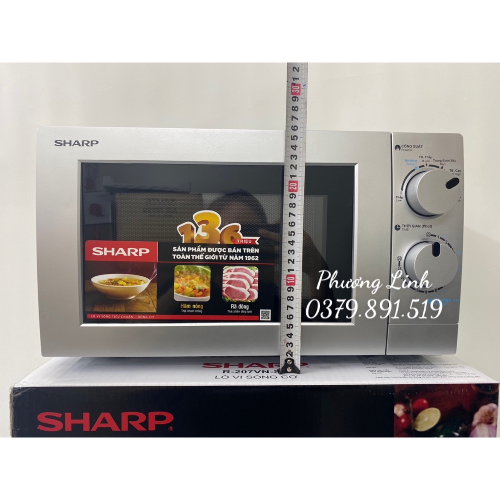Lò vi sóng Sharp R-207VN-SL 20 Lít -700W- Bảo hành 18 tháng - Hàng chính hãng