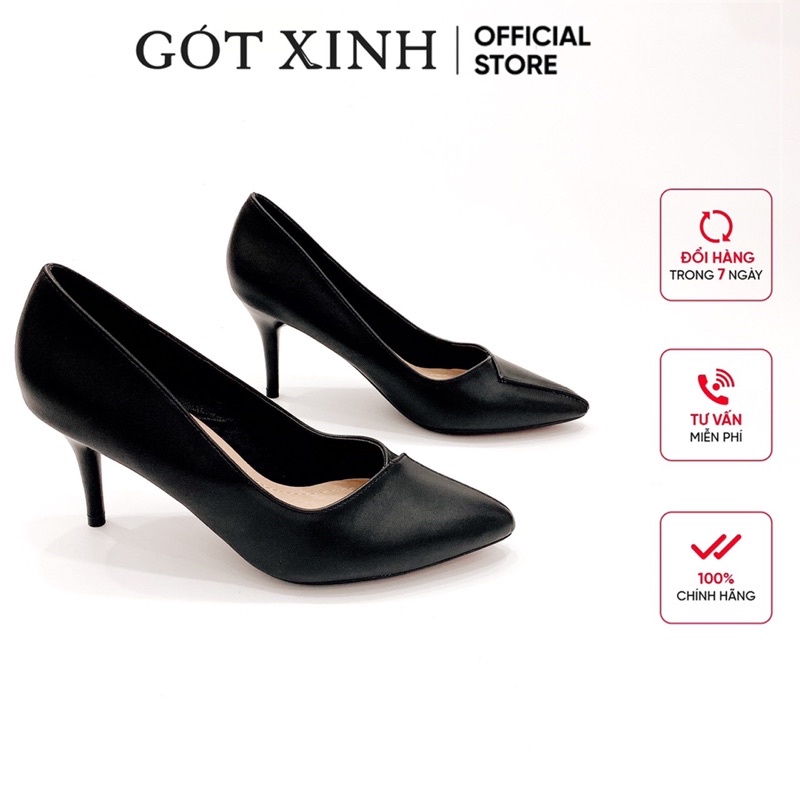 Giày cao gót nữ GÓT XINH G20 da mềm đế nhọn cao 7cm