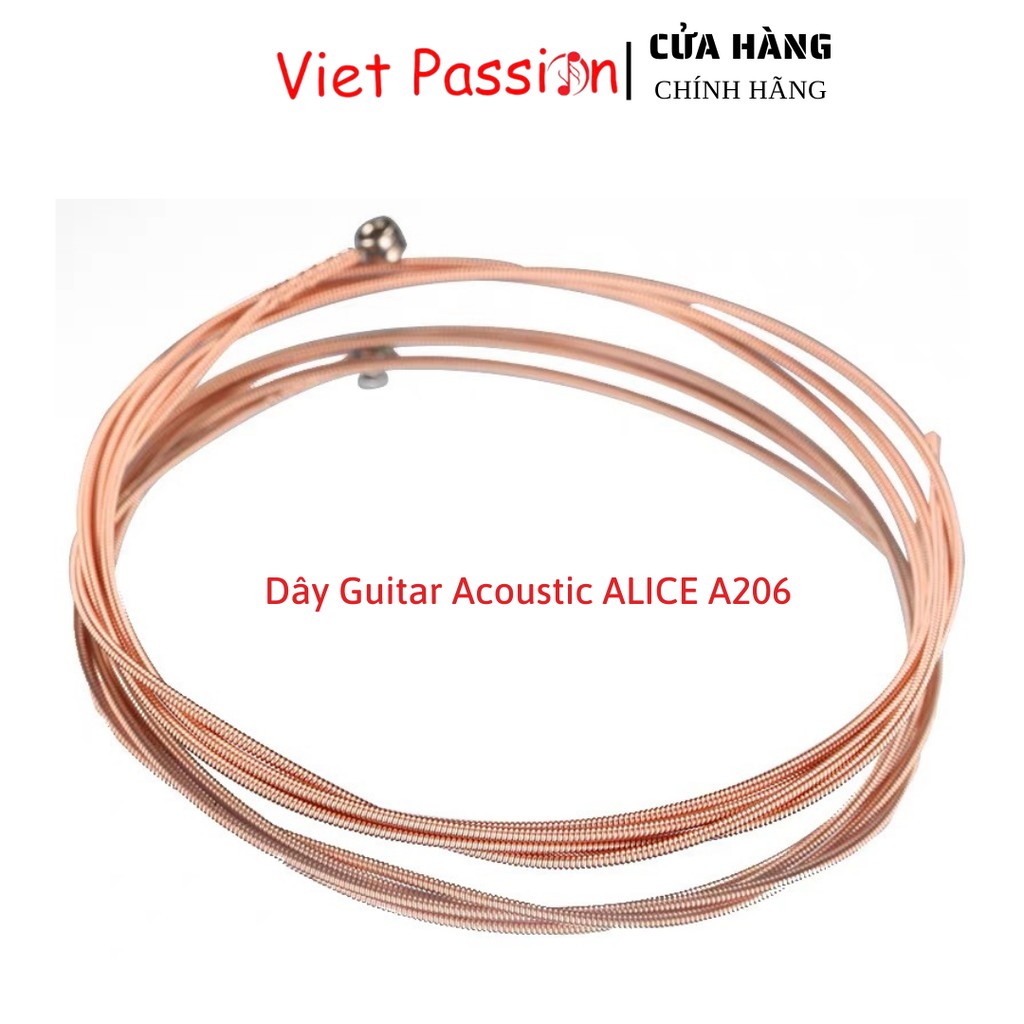 Dây đàn guitar acoustic Alice AW436 AW432 A206 A406 A407C cỡ 11 chính hãng dây sắt cho đàn ghi ta vietpassion