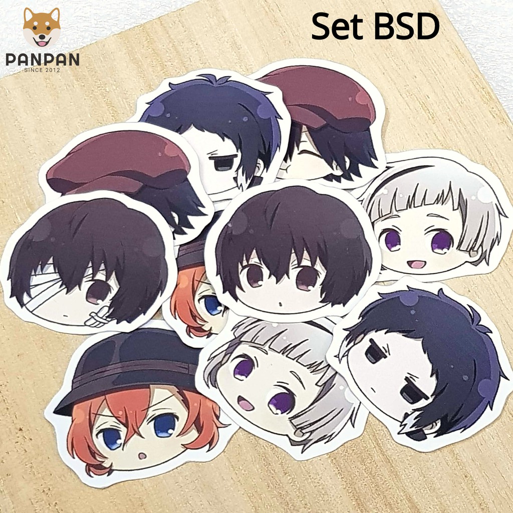 Sticker Set Nhiều Series (10 HÌNH) - Học Viện Siêu Anh Hùng, Thanh gươm diệt quỷ, Bungou Stray Dogs, Miền Đất Hứa