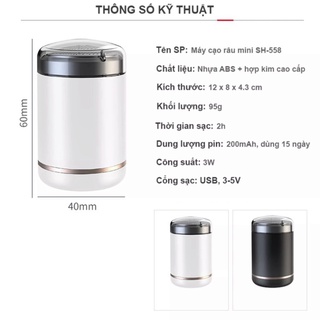 Máy cạo râu mini Nhật Bản, máy cạo râu nam cầm tay nhỏ gọn bỏ túi du lịch cực tiện lợi
