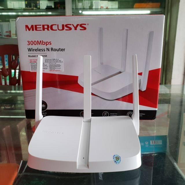 Bộ phát wifi 3 râu Mercury MW305R chuẩn N 300Mbs 3 Râu 3 cổng Lan - Hàng Chính Hãng