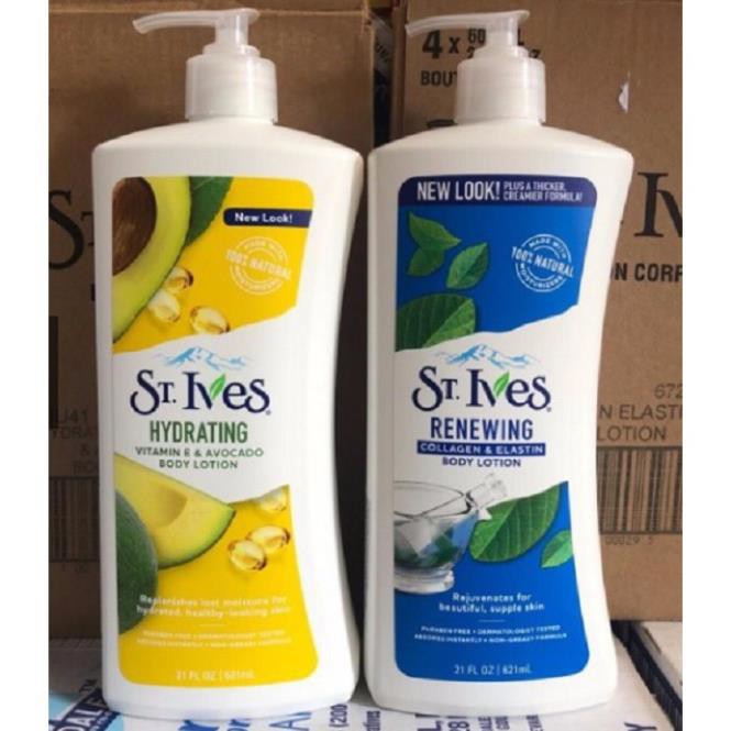 Sữa dưỡng thể toàn thân body lotion st ives hương yến mạch, hương bơ vàng, colagen 621ml | BigBuy360 - bigbuy360.vn