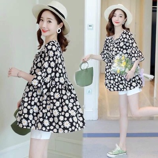 Áo bầu hoa babydoll siêu xinh thiết kế đẹp kiểu dáng thời trang giá rẻ A2