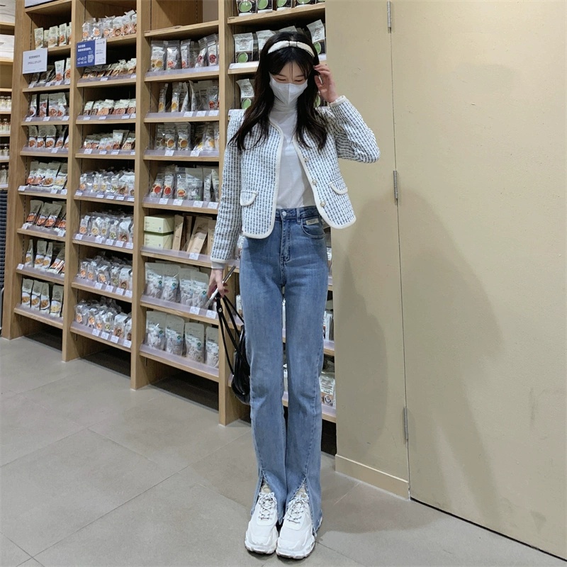 [ORDER] Áo khoác dạ tweed kẻ caro, 2 túi, viền áo nổi bật (có ảnh thật) AO039 SHOP ICC | BigBuy360 - bigbuy360.vn