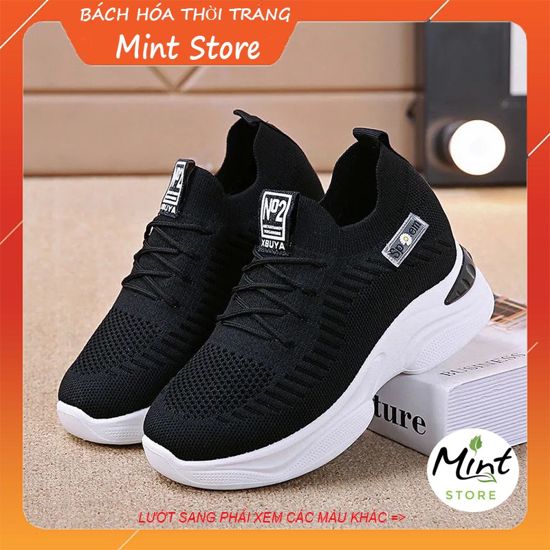 [Mã FAGREEN245 giảm 10% tối đa 30k đơn từ 99k] Giày Thể Thao Nữ Độn Đế Cổ Chun SPEM, Giày Nữ Thời Trang G 131 | BigBuy360 - bigbuy360.vn