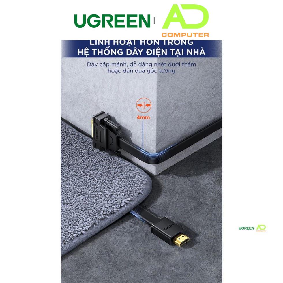 Cáp chuyển đổi HDMI sang DVI-D 24+1 dạng dây tròn UGREEN HD106 - Hàng phân phối chính hãng - Bảo hành 18 tháng