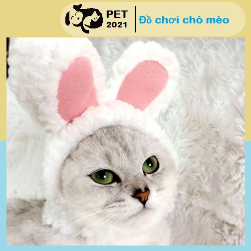 Mũ Tai Thỏ Giữ Ấm Cho Chó Mèo Dễ Thương , Xinh Xăn - PET 2021